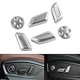 KJWPYNF Car Inner Seat Adjustment Button Switch Cover Decoration Trim ABS Chrome, for Audi Q5 2018