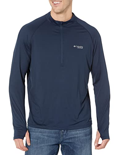 Columbia Men's Endless Trail Half Zip Mesh Long Sleev, Collegiate Navy, X-Large