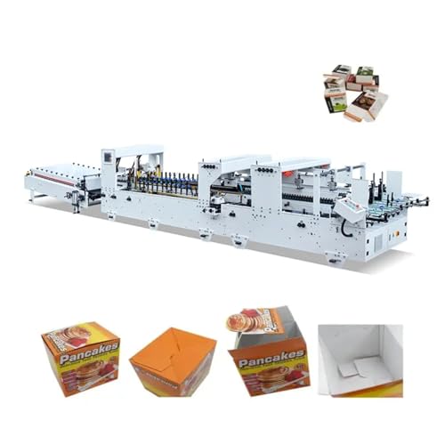 Cardboard Paper Box Folder Structure Automatic Folding Gluing Machine