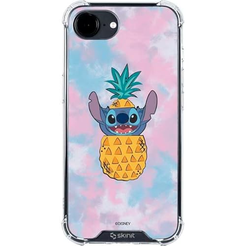 Skinit Clear Phone Case Compatible with iPhone 16e - Officially Licensed Disney Lilo and Stitch Pineapple Stitch Design