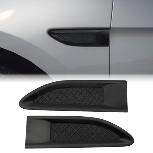 JERBOR 2PCS Car Side Vents for Ford Taurus 2013-2019, Decorative Stickers,ABS Spoiler,Air Flow Intake Hole Grille Auto Exterior Accessories (Black)