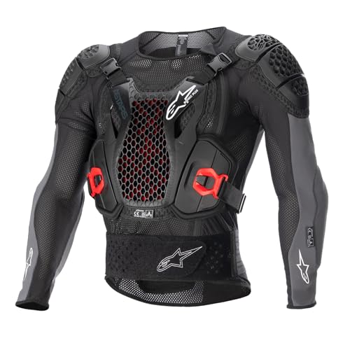 Alpinestars 6506723-1036-M: Bionic Plus V2 Protection Jacket Black/Anthracite/Red Md