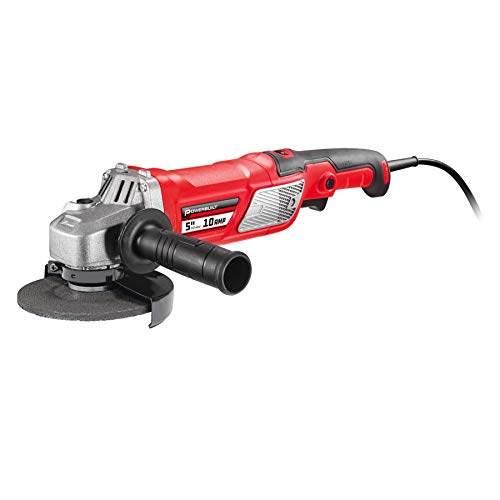 Powerbuilt 5 in.10 Amp Variable Speed Angle Grinder Constant RPM - 240079, Red