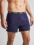 Bolter Men’s 5-Pack Cotton Stretch Boxers Shorts (Medium, Blues)