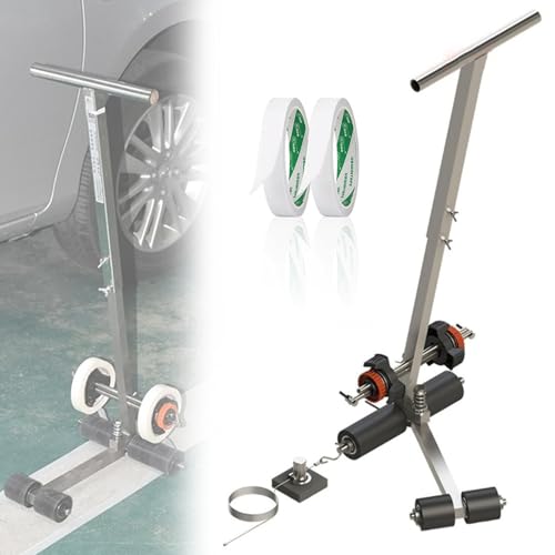 ZOCWJK Basketball Court Marking Kit, Playing Field Line Striping Machines with Circle Kit, Floor Tape Applicator for Driveway, Basketball Courts, Road Warning, Include 2 White Tape(