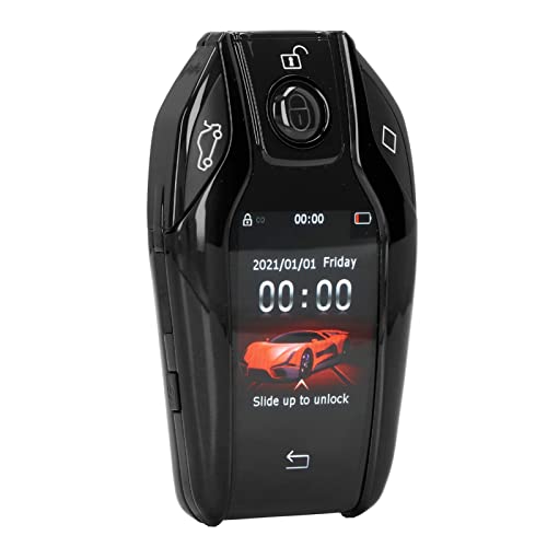 LCD Key fob LCD Key for All Cars Keyless Entry and Remote Control Universal TK800+ LCD Touch Sn Smart Key Remote Keyless Entry for All Start Stop Engine Button Red (Black)