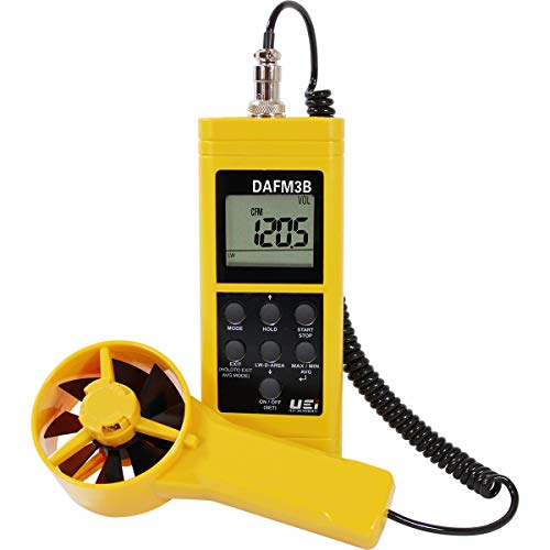 UEi Test Instruments DAFM3B Digital Airflow Meter, Yellow