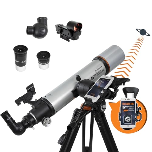 Celestron StarSense Explorer DX 102AZ App-Enabled Telescope – 102mm Refractor with Smartphone Dock & StarSense App – iPhone & Android Compatible – Easy-to-Use for Beginners