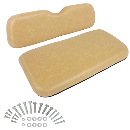 ILVGOLF Front Seat Replacement Cushions for EZGO RXV, Golf Cart Cushion Seat for EZGO RXV Front Seat Bottom Assembly, Dedicated for Golf Cart Front Seats, Tan, 2 Piece Set