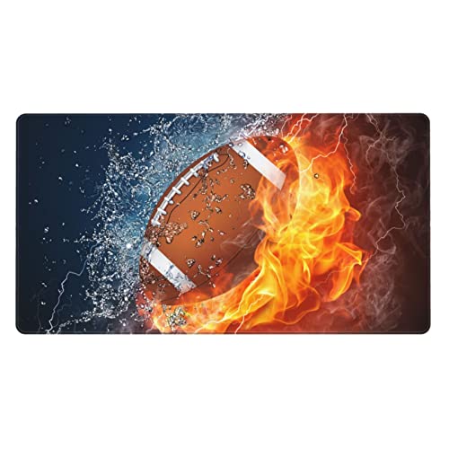 Boys Large Mouse Pad with Football Pattern, 29.5"x15.8" Sports Desk Mat Extended Gaming Mousepad with Non-Slip Rubber Base, Waterproof Computer Keyboard Laptop Desk Pad for Adult Kids Office Home Work