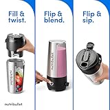 nutribullet Flip Portable Blender with Insulated Cup, Cordless, Brushed Stainless, NBPB50350SS