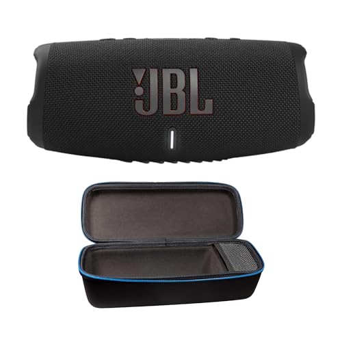 JBL Charge 5 (Black) + Bundle with divvi! Protective Hardshell Case (Black)