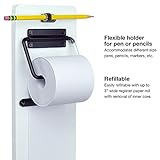 Excello Global Products Wall Mounted Note Paper Dispenser with a 160 Foot roll of Paper Included (White)