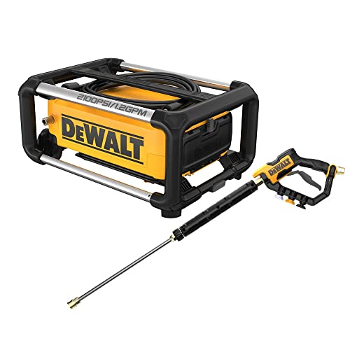 DEWALT Electric Pressure Washer, 2100 PSI, Jobsite Power Washer (DWPW2100) Yellow