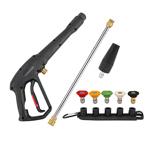 Bear Force Pressure Washer Spray Gun & Extension Wand & Spray Tips & Turbo Nozzle, Power Washer Spray Gun Kit 3000 psi, Compatible with Some of Greenworks Karcher Homelite Ryobi Sun Joe