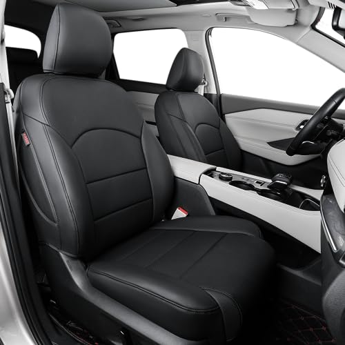 Custom Fit Rogue Car Seat Covers for Nissan Rogue Regular 2021 2022 2023 2024 2025 (Not for Sport,Hybrid),Full Coverage Leatherette Seat Protector (Full Set,Black)