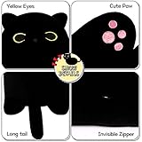 SNOWOLF 59inch Black Cat Plush Toy Soft Long Cat Pillow Plushies Doll Stuffed Animal Plush Body Pillow Black Sesame Meowchi Sofa Throw Pillow Decoration Gift for Kids Girl, 150cm/59inch