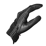 Jackets 4 Bikes Men's Premium Leather Street Motorcycle Protective Cruiser Biker Gel Gloves L