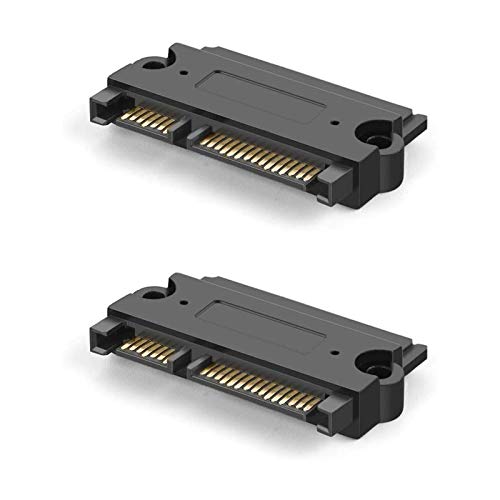 CableCreation 2-Pack SATA 22Pin (7+15 Pin) Male to SATA 22 Pin (7+15Pin) Female Adapter Converter, SATA Male to Female Adapter