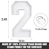 2025 Graduation Decorations - 2FT Large PRE-CUT 2025 Marquee Light Up Numbers Kit - Mosaic Foam Board Sign - Class of 2025 Party Supplies Decor for Kindergarten Preschool High School Christmas Wedding Prom