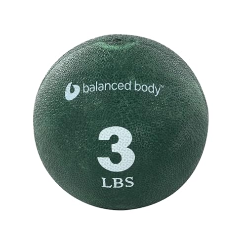 Balanced Body Weighted Pilates Ball for Home Exercise Equipment or Studio, 3 Pounds, 3 1/2-Inch Diameter, Green