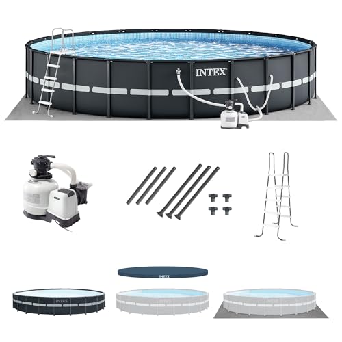 Intex Ultra XTR Deluxe Above Ground Swimming Pool Set, Includes Cartridge Sand Filter Pump, SuperTough Puncture Resistant, Rust Resistant, 24' x 52"