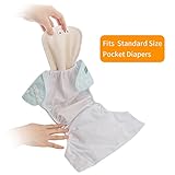 ALVABABY 12PCS Cloth Diaper Inserts 4-Layers Super Soft Inserts for Cloth Diapers and Cloth Diapers Covers 12MB