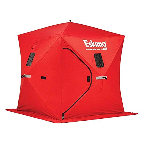 Eskimo Quickfish 69151 2 Pop-up Portable Ice Shelter, 2 Person , Red