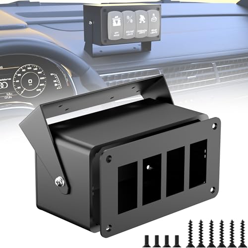 Okerny Rocker/Toggle Switch Box - 4 Gang Switches Installation housing for Pickup Truck Car UTV Off Road Marine