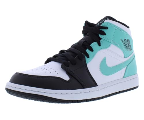 Nike Men's Air Jordan 1 Mid Shoes, White Tropical Twist Black, 10