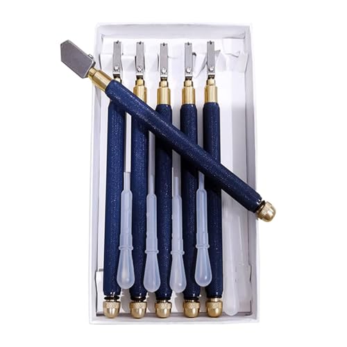 TC-17 Glass Cutter Metal Handle Straight Head Glass Cutter Hand Tool Glass Cutting Anti-slip Handle Tile Cutter