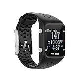 WIIKAI Replacement Watch Strap Bands,Compatible for Polar M400/M430 Watch Band.(Black)