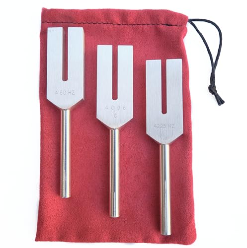 Angel Tuning Forks for Healing - Made in the USA - 4160 hz, 4225 hz & 4096 hz (aka Crystal Tuner), Connect with Higher Energies and Frequencies - Sound Healing Instrument & Sound Therapy Instruments