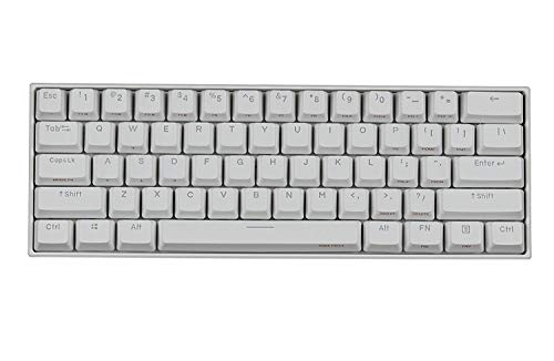 Obinslab Anne 2 Pro Mechanical Gaming Keyboard 60% True RGB Backlit - Wired/Wireless Bluetooth 4.0 PBT Type-c Up to 8 Hours Extended Battery Life, Full Keys Programmable (Gateron Brown, White)