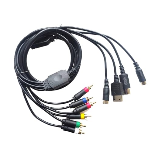 [Replacement] 4 in 1 Video for RCA Composite for MD1 2 for Saturn SS for Dreamcast for DC Console for Sony for PVM for BVM for NEC for XM Not Component RHUDIE