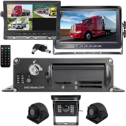 FalconEye Electronics Black Box 1080P Dash Cam, 3-4 Cam MDVR System (2 Cam System, no Memory)
