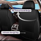 JIAMAOXIN Seat Covers for Volvo XC40 2019-2025 Car Seat Covers Full Set 5 Seats Waterproof Faux Leather Car Seat Cushion Protector Compatible Airbag Black