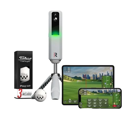 Rapsodo MLM2PRO Golf Launch Monitor, Simulators for Home & Training, Mobile Launch Monitor for Golf Swing Analysis, Measures Spin Rate & Axis, Tracker & Swing Analyzer, Indoor Outdoor (3 Pro V1 Balls)