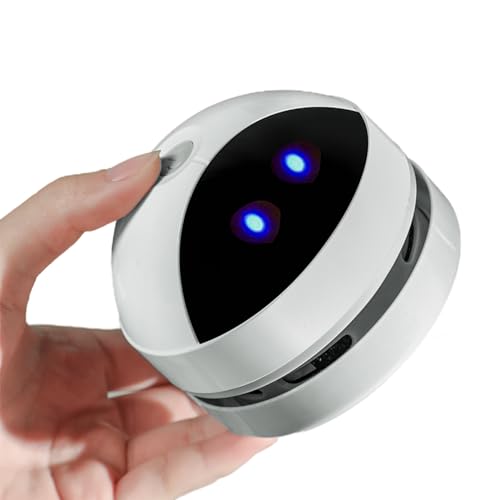 Ryaacphi Desktop Vacuum Cleaner Mini,Cordless & Portable,Dust & Crumb Sweeper,Cute Cartoon Robot,USB,Easy to Remove Dust/Hair/Pet Hair/Crumbs on Desktop/Table/Keyboard/Sofa and etc,Lightweight Design