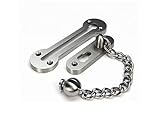 VIBORG Solid SUS304 Stainless Steel 3MM Extra-Thick Casting Heavy Duty Door Chain inside Door Limiter External Front Door Restrictor Security Lock Safety Guard Chain EK-07A-SS