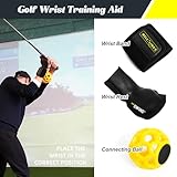 Golf Swing Trainer Ball Golf Trainer Ball Golf Swing Training Aid For Posture Correction Golf Swing Pro Golf Wrist Training Aid Golf Swing Trainer Golf Grip Trainer For Golf Practice Beginners Black