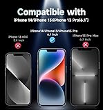 MAGIC JOHN 2 Pack for iPhone 13/14& iPhone 13 Pro 6.1 inch Tempered Glass Screen Protector, Auto Dust-Elimination, Bubble Free, HD Clear, Easy Installation