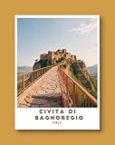 hohadoi Civita Di Bagnoreggio Poster Stunning Art Print Of Civita Di Bagnoreggios Timeless Hilltop Village Perfect Wall Decor