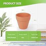 YESIACE 24 Pack 4 Inches Terracotta Plant Pots, Terra Cotta Planter with Drainage Holes, Perfect for Planting, Painting, Weddings and Parties