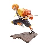 NINJAMO Zenitsu Agatsuma Demon Anime Slayer Thunderclap Attack Pose Action Figure Statue Collectible Hashira Japanese Swordsman Desk Prop