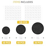 100PCS Miniature Bases with 120PCS Adhesive, 25mm 32mm 40mm Mix Black Round Plastic Model Bases for Gaming Miniatures or Wargames Boardgaming Table Games