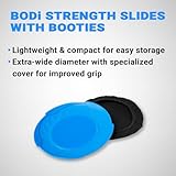 BODi Strength Slides with Booties - Enhance Core & Glute Workouts, Compact Core Sliders for Home Gym Ab Exercise Equipment, Full-Body Workout Accessories, 2 Strength Slides + 2 Booties