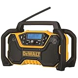 DEWALT 12V/20V MAX Portable Bluetooth Radio, Cordless, 100 ft Range, 3.5” Subwoofers, Jobsite (DCR028B)