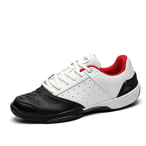 ROPHOO Fencing Shoes for Mens Womens,Standard Fencing Sneakers, Tennis, (Black-Red, 11.5)