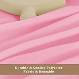 Fitable 6 Pack Pink Round Tablecloths - 120 Inches in Diameter - Stain Resistant and Washable Table Clothes, Polyester Fabric Table Covers for Wedding, Party, Banquet, Formal Events